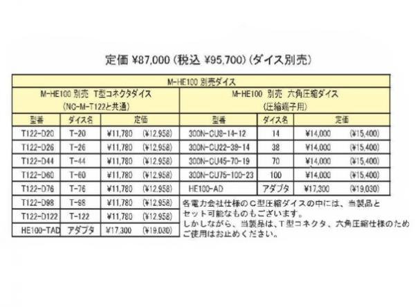 西田製作所 マルチパワーツールT型コネクタ六角圧縮兼用ヘッド NC-M-HE100